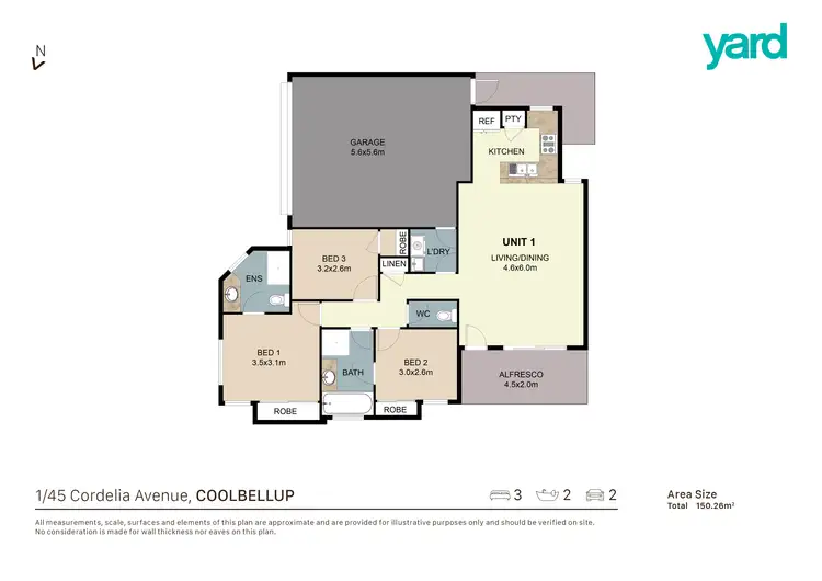 Floorplan of Homely house listing, 1/45 Cordelia Avenue, Coolbellup WA 6163