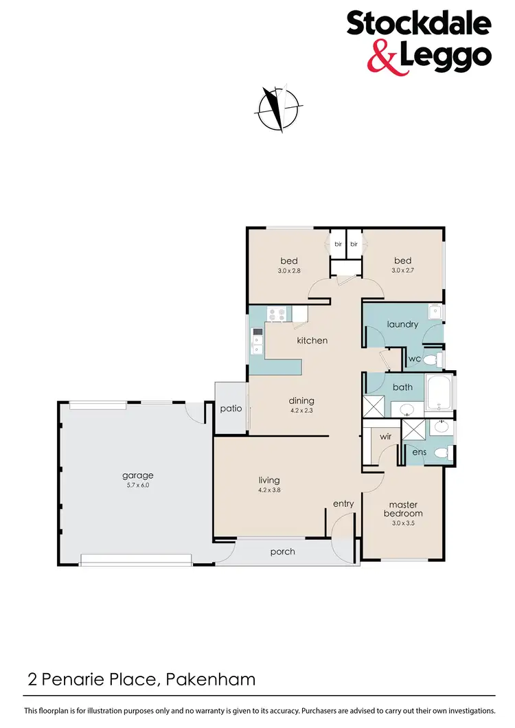 Floorplan of Homely house listing, 2 Penarie Place, Pakenham VIC 3810