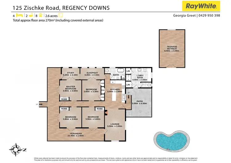 Floorplan of Homely house listing, 125 Zischke Road, Regency Downs QLD 4341