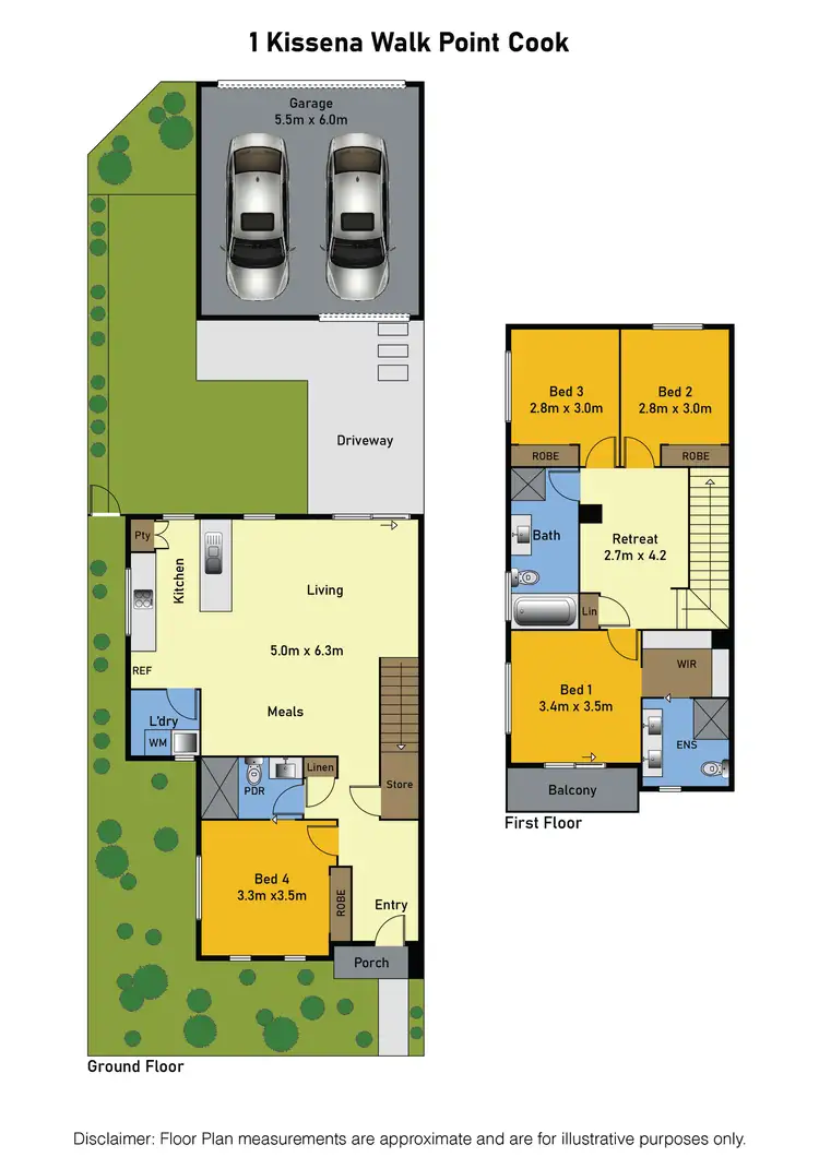 Floorplan of Homely house listing, 1 Kissena Walk, Point Cook VIC 3030