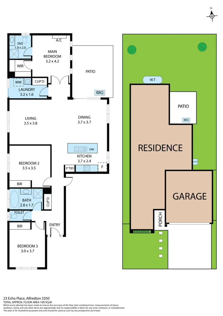 Floorplan of Homely house listing, 23 Echo Place, Alfredton VIC 3350