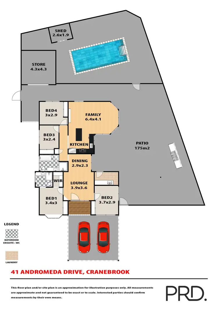 Floorplan of Homely house listing, 41 Andromeda Drive, Cranebrook NSW 2749