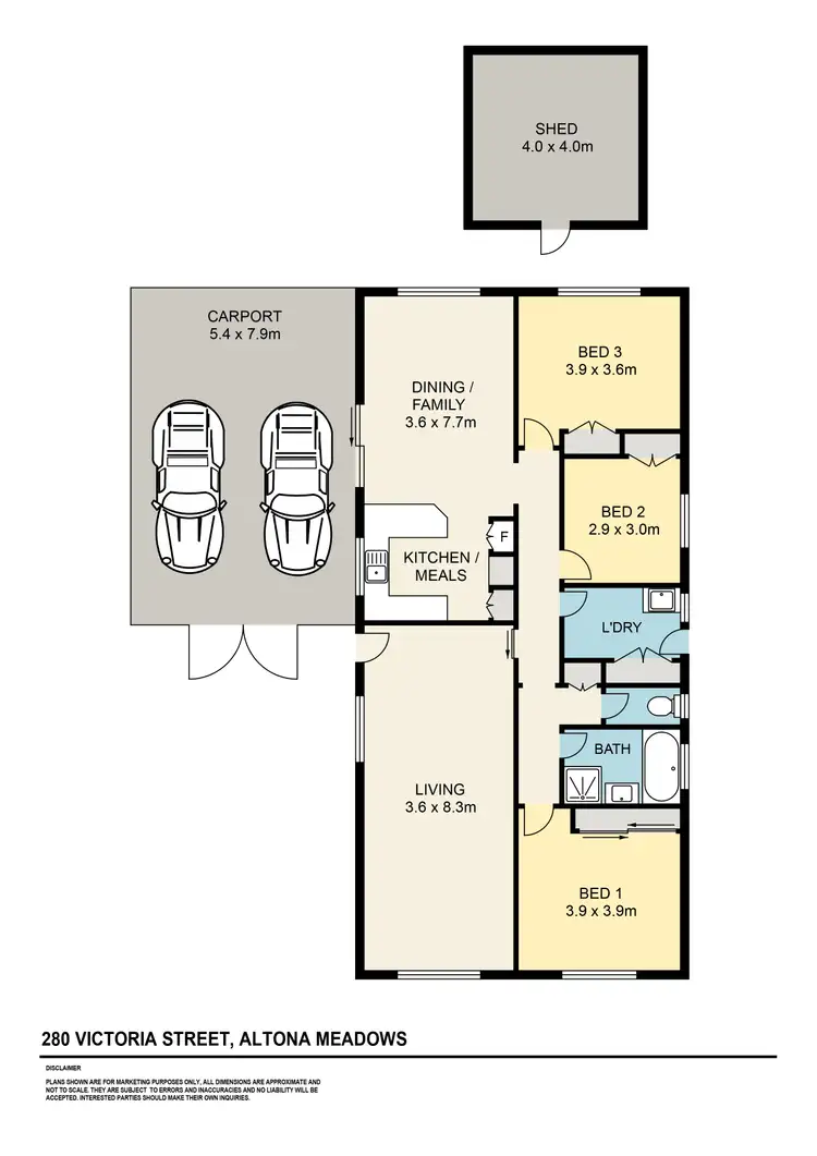 Floorplan of Homely house listing, 280 Victoria Street, Altona Meadows VIC 3028
