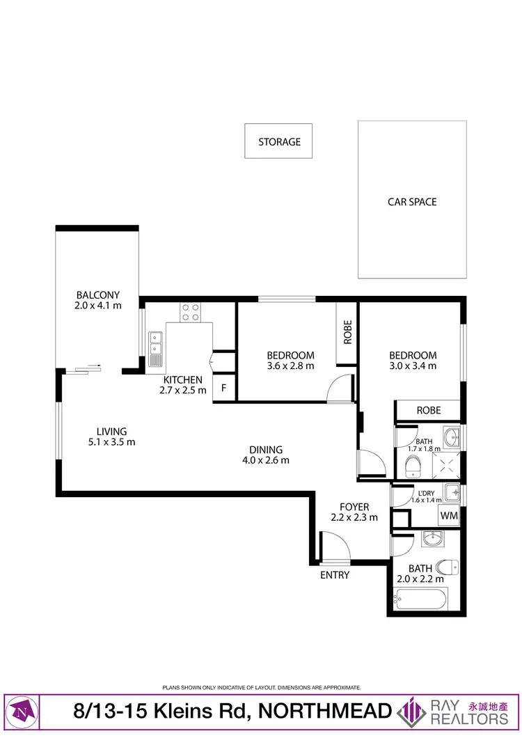 Floorplan of Homely apartment listing, 8/13-15 Kleins Road, Northmead NSW 2152