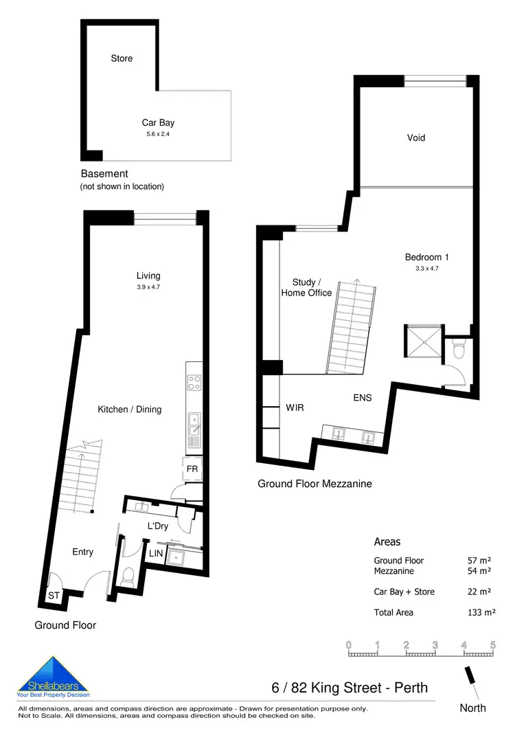 Floorplan of Homely apartment listing, 6 / 82 King Street, Perth WA 6000
