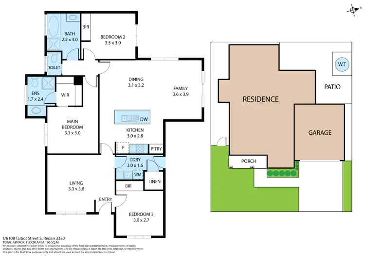 Floorplan of Homely townhouse listing, 1/610B Talbot Street South, Redan VIC 3350