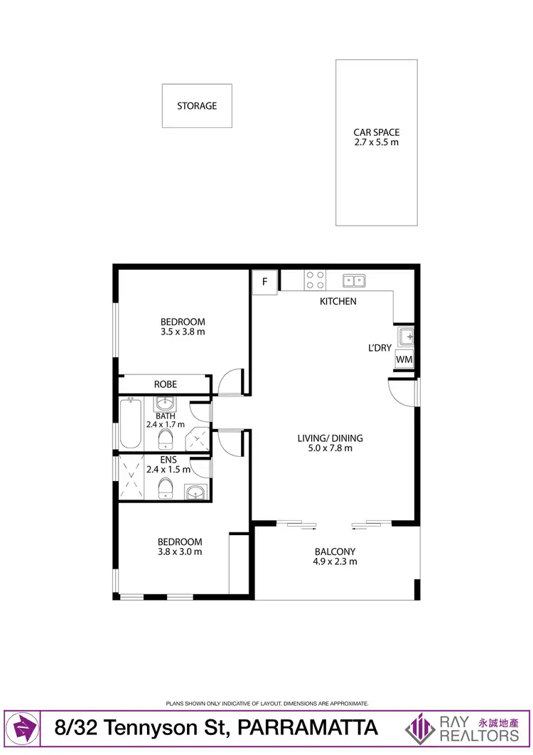 Floorplan of Homely apartment listing, 8/32 Tennyson Street, Parramatta NSW 2150
