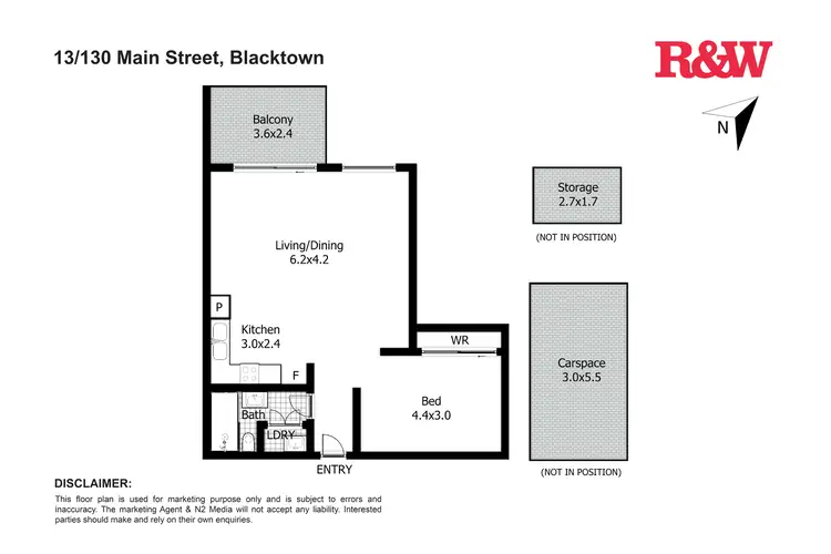 Floorplan of Homely apartment listing, 13/130 Main Street, Blacktown NSW 2148