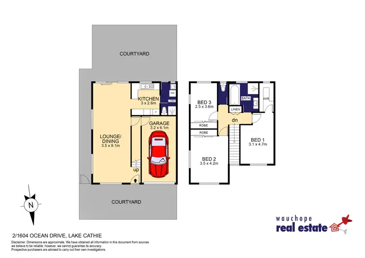 Floorplan of Homely townhouse listing, 2/1604 Ocean Drive, Lake Cathie NSW 2445