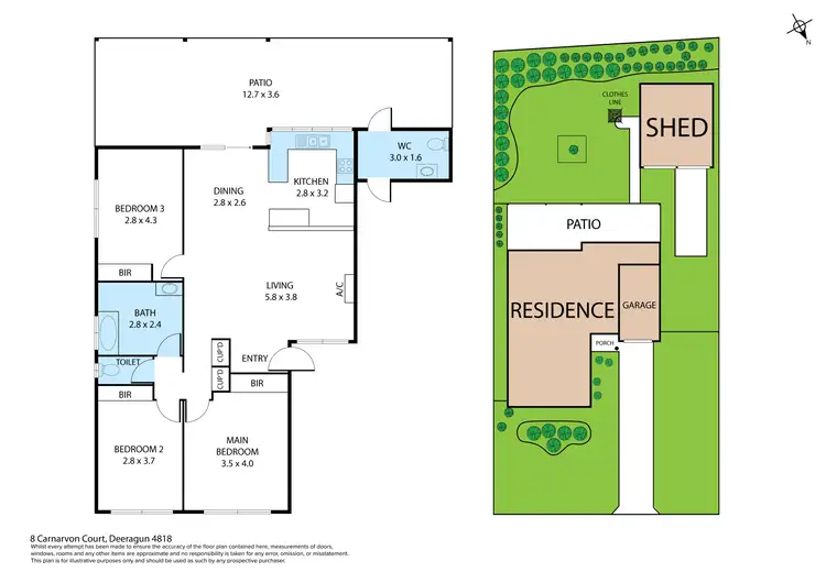 Floorplan of Homely house listing, 8 Carnarvon Court, Deeragun QLD 4818