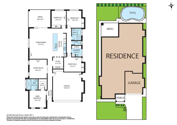 Floorplan of Homely house listing, 38 Westbrook Drive, Idalia QLD 4811