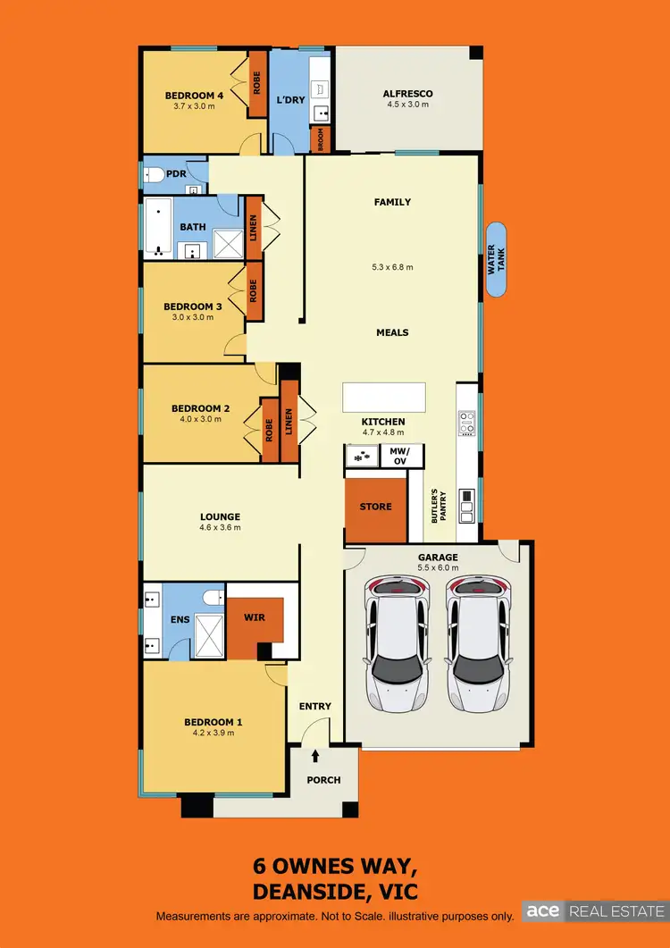 Floorplan of Homely house listing, 6 Owen Way, Deanside VIC 3336