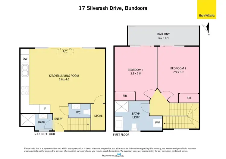 Floorplan of Homely townhouse listing, 17 Silverash Drive, Bundoora VIC 3083