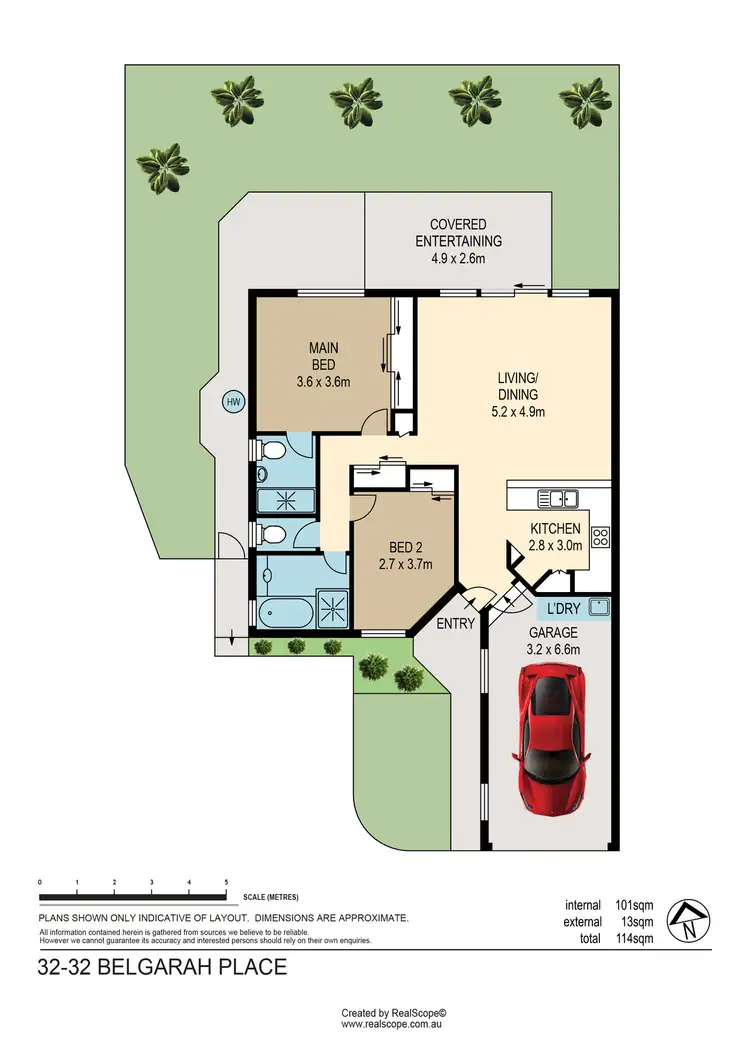 Floorplan of Homely villa listing, 32/32 Belgarah Place, Carina QLD 4152