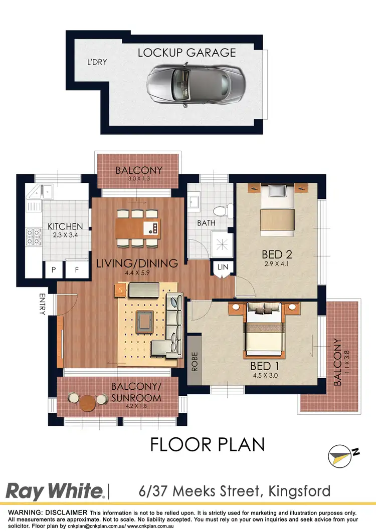 Floorplan of Homely apartment listing, 6/37-39 Meeks Street, Kingsford NSW 2032