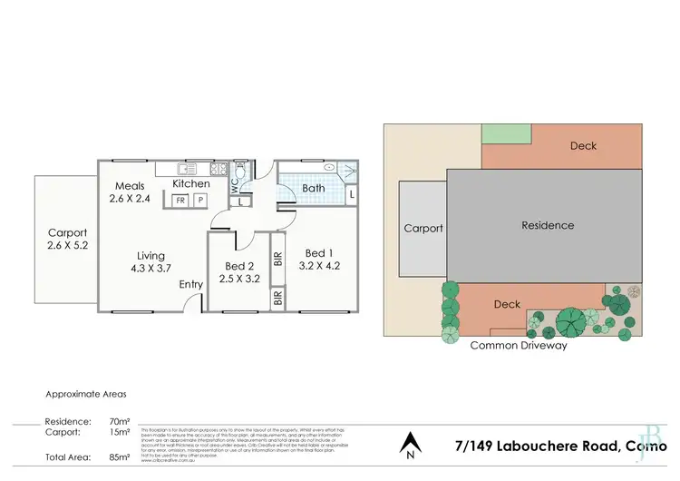 Floorplan of Homely villa listing, 7/149 Labouchere Road, Como WA 6152