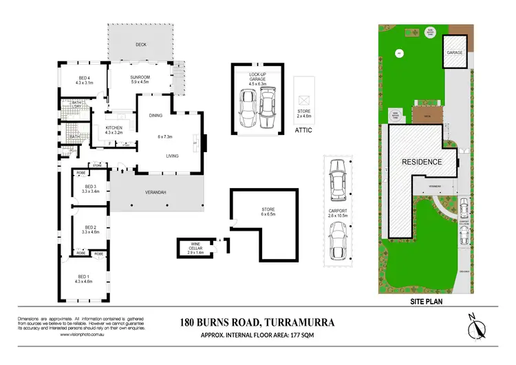 Floorplan of Homely house listing, 180 Burns Road, Turramurra NSW 2074