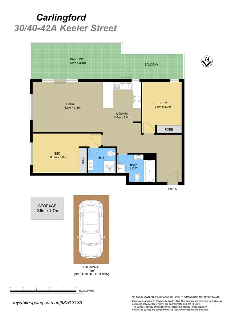 Floorplan of Homely apartment listing, 30/40-42a Keeler Street, Carlingford NSW 2118