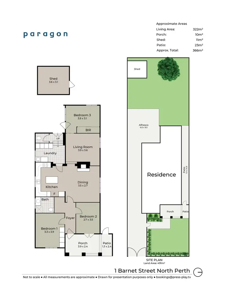 Floorplan of Homely house listing, 1 Barnet Street, North Perth WA 6006