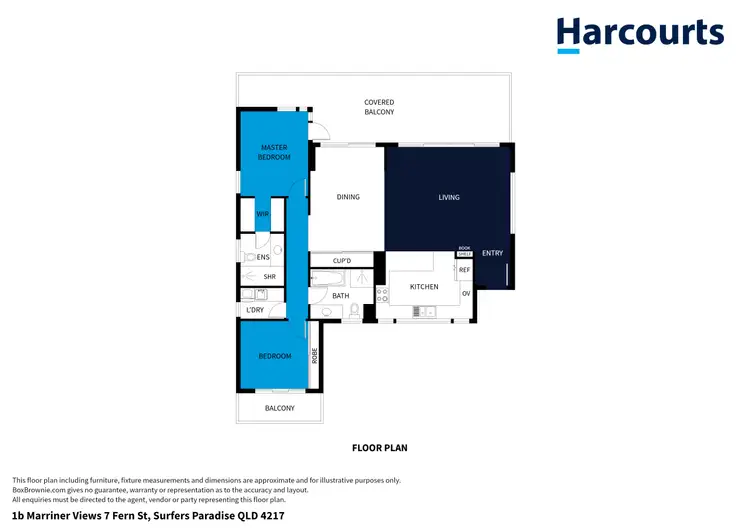 Floorplan of Homely apartment listing, 1B/7 Fern Street, Surfers Paradise QLD 4217