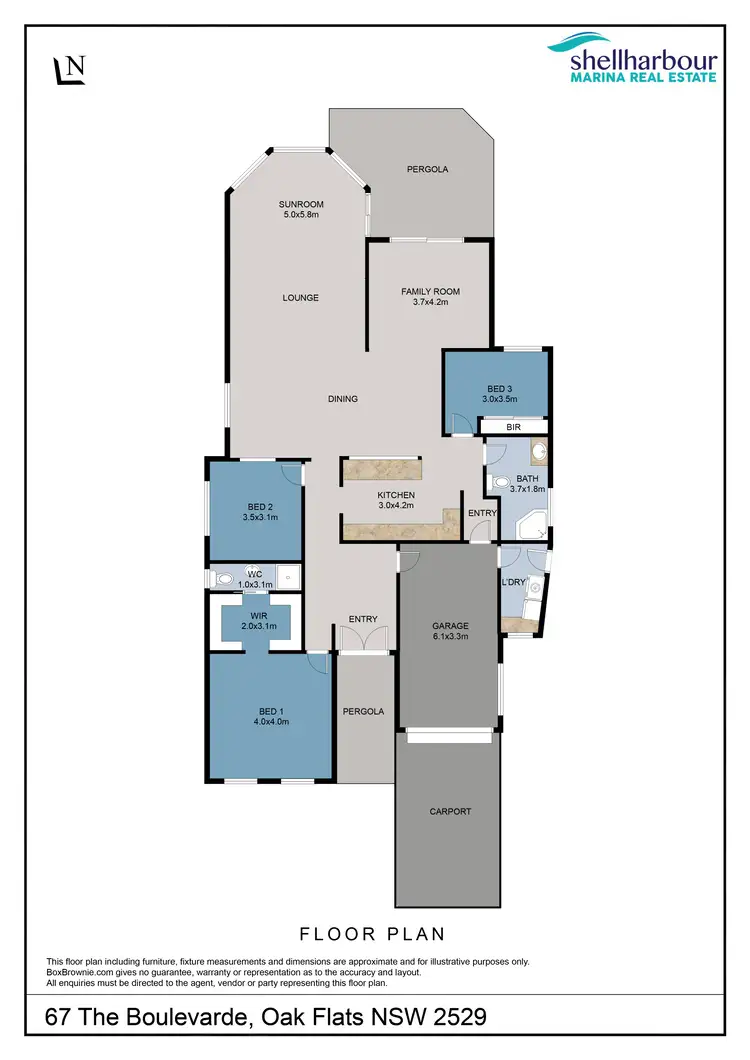Floorplan of Homely house listing, 67 The Boulevarde, Oak Flats NSW 2529