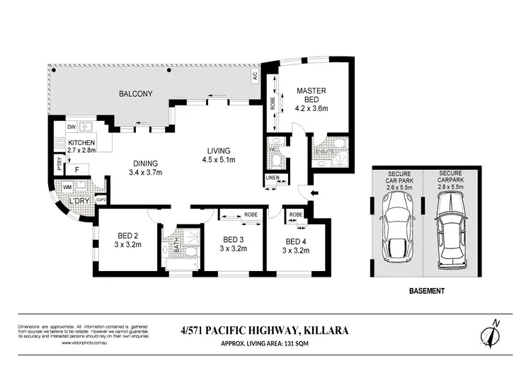 Floorplan of Homely apartment listing, 4/571 Pacific Highway, Killara NSW 2071