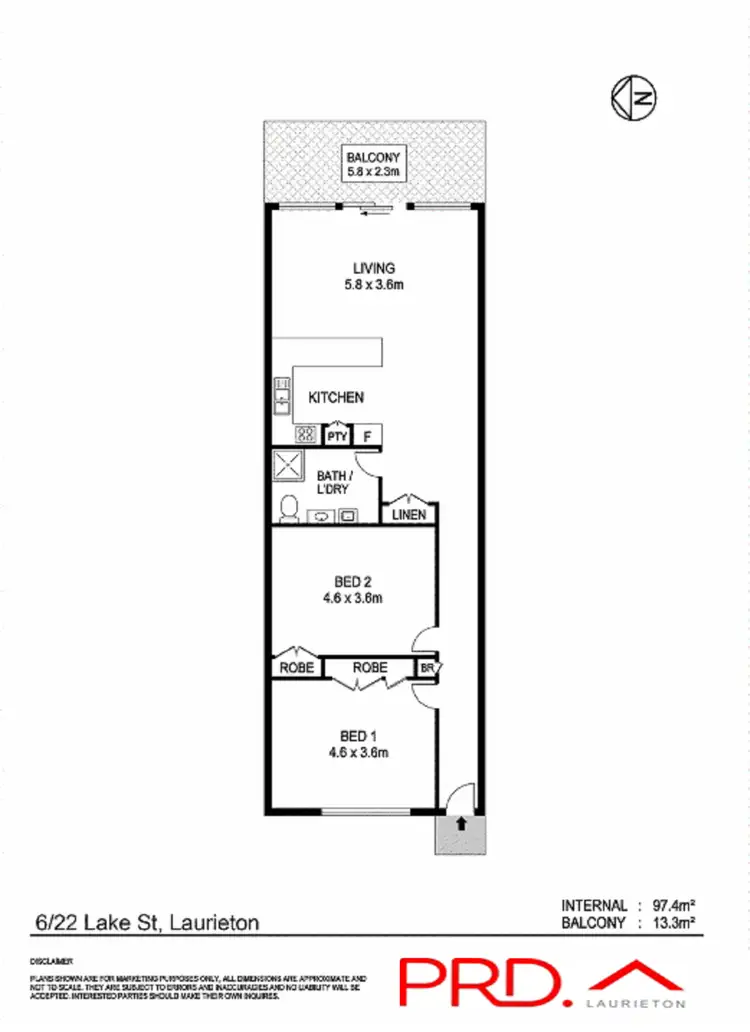 Floorplan of Homely unit listing, 6/22 Lake Street, Laurieton NSW 2443