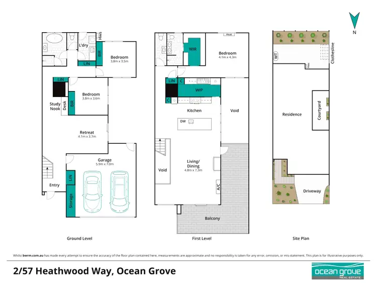 Floorplan of Homely house listing, 2/57 Heathwood Way, Ocean Grove VIC 3226