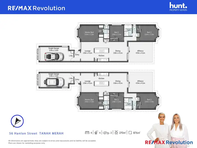 Floorplan of Homely semi-detached listing, Unit 1 & Unit 2 - 56 Hanlon Street, Tanah Merah QLD 4128