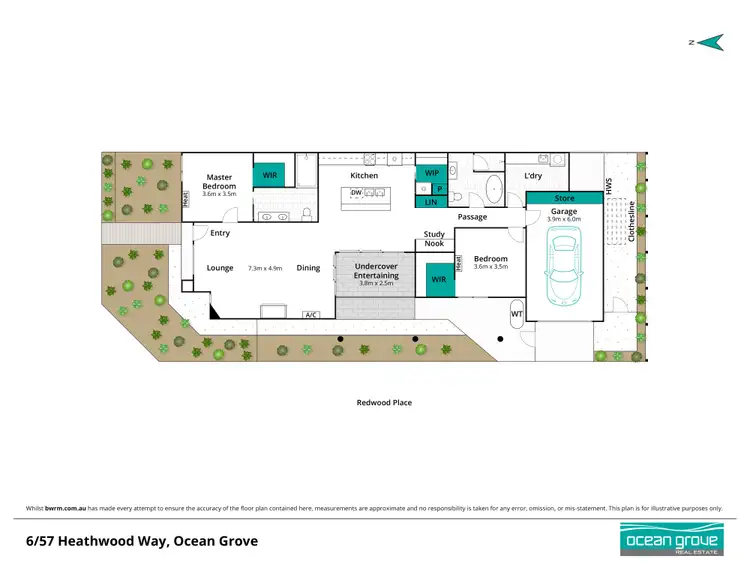 Floorplan of Homely house listing, 6/57 Heathwood Way, Ocean Grove VIC 3226