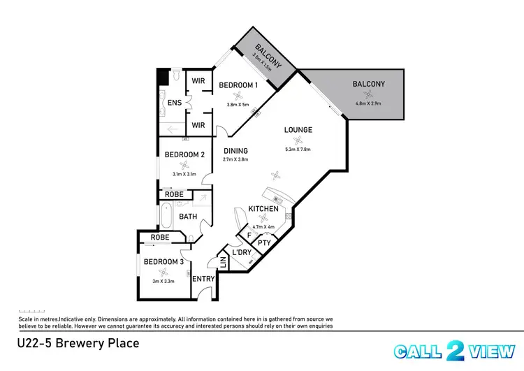 Floorplan of Homely apartment listing, 22/5 Brewery, Woolner NT 820