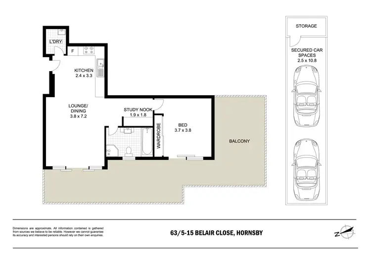Floorplan of Homely apartment listing, 63/5-15 Belair Close, Hornsby NSW 2077