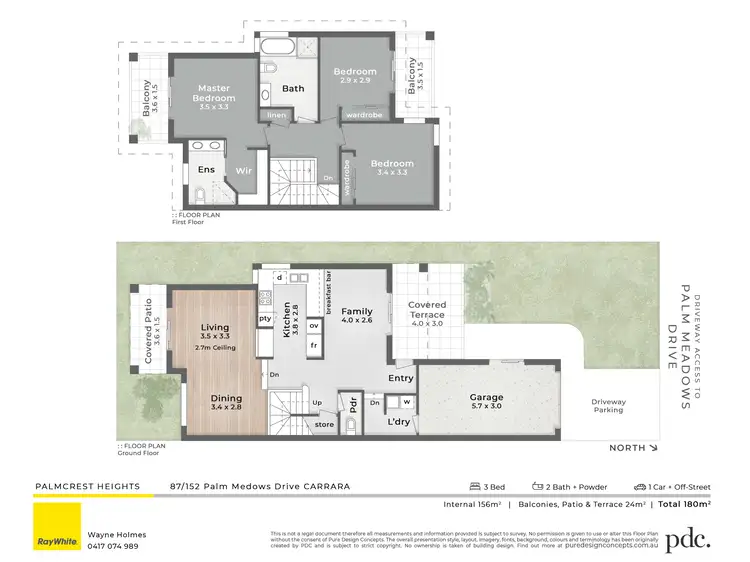Floorplan of Homely townhouse listing, 87/152 Palm Meadows Drive, Carrara QLD 4211
