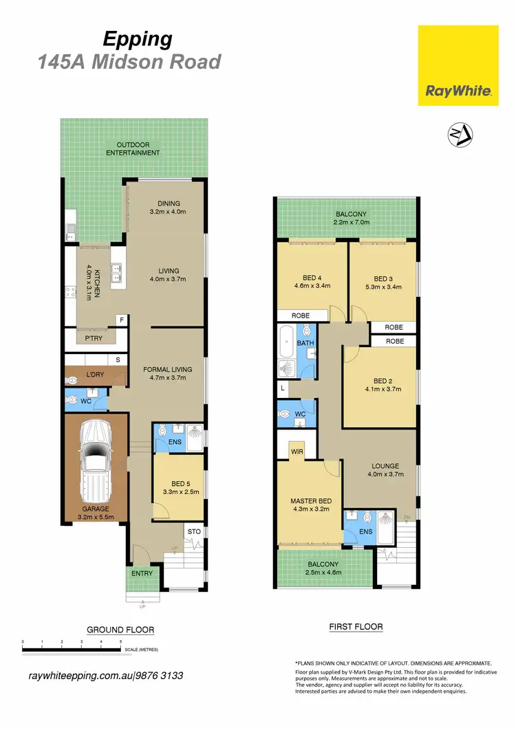 Floorplan of Homely semi-detached listing, 145A Midson Road, Epping NSW 2121