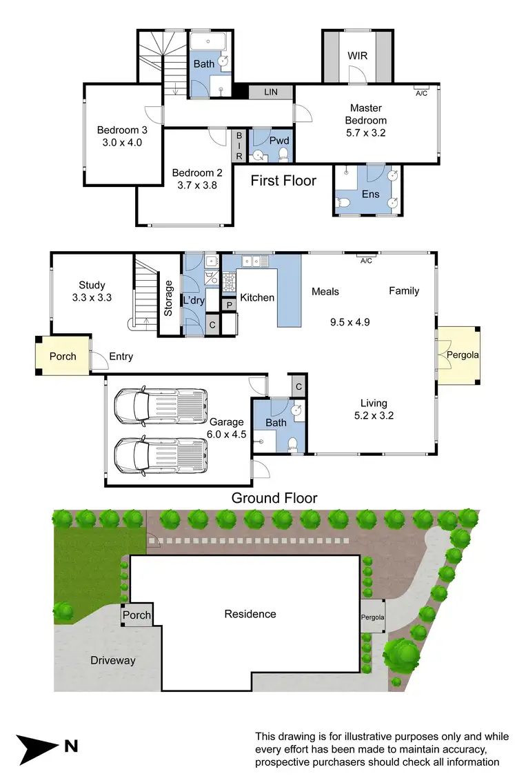 Floorplan of Homely townhouse listing, 2/7 Belmont Road, Glen Waverley VIC 3150