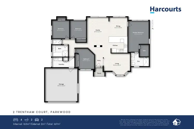 Floorplan of Homely house listing, 2 Trentham Court, Parkwood QLD 4214