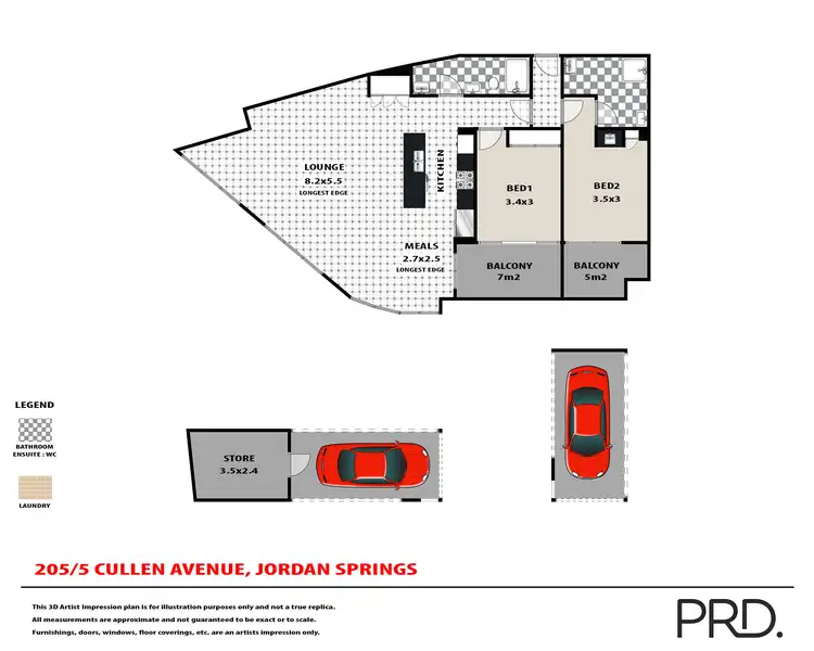 Floorplan of Homely unit listing, 205/5 Cullen Avenue, Jordan Springs NSW 2747