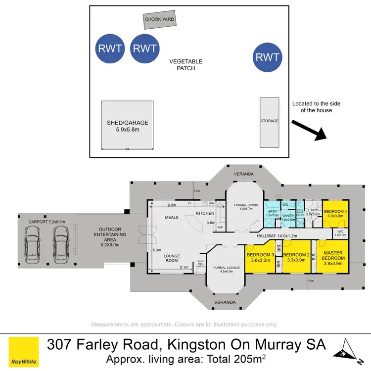 Floorplan of Homely house listing, 307 Farley Road, Kingston on Murray SA 5331