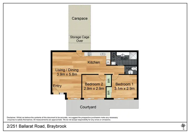 Floorplan of Homely apartment listing, 2/251 Ballarat Road, Braybrook VIC 3019