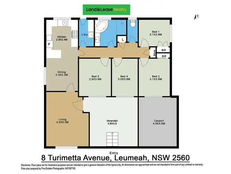 Floorplan of Homely house listing, 8 Turimetta Avenue, Leumeah NSW 2560