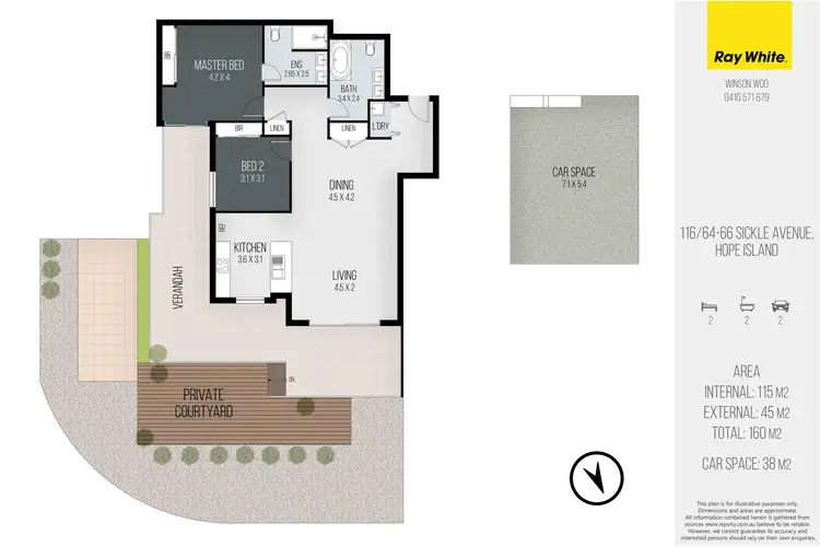 Floorplan of Homely apartment listing, 116/64 Sickle Avenue, Hope Island QLD 4212