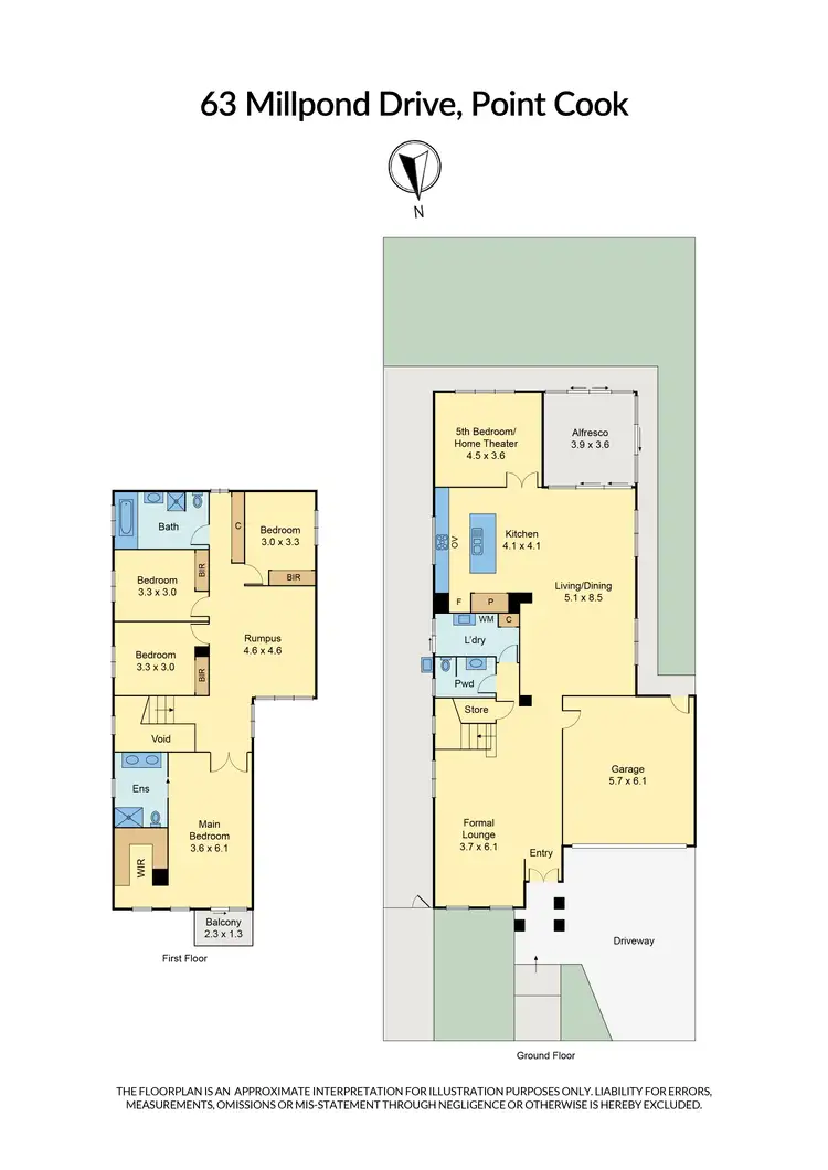 Floorplan of Homely house listing, 63 Millpond Drive, Point Cook VIC 3030