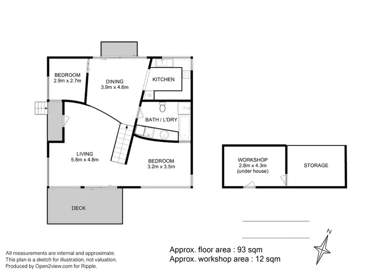 Floorplan of Homely house listing, 4 Coolac Court, Lindisfarne TAS 7015