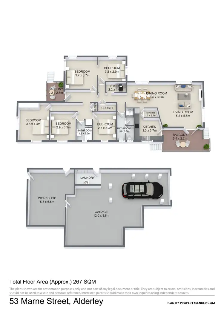 Floorplan of Homely house listing, 53 Marne Street, Alderley QLD 4051