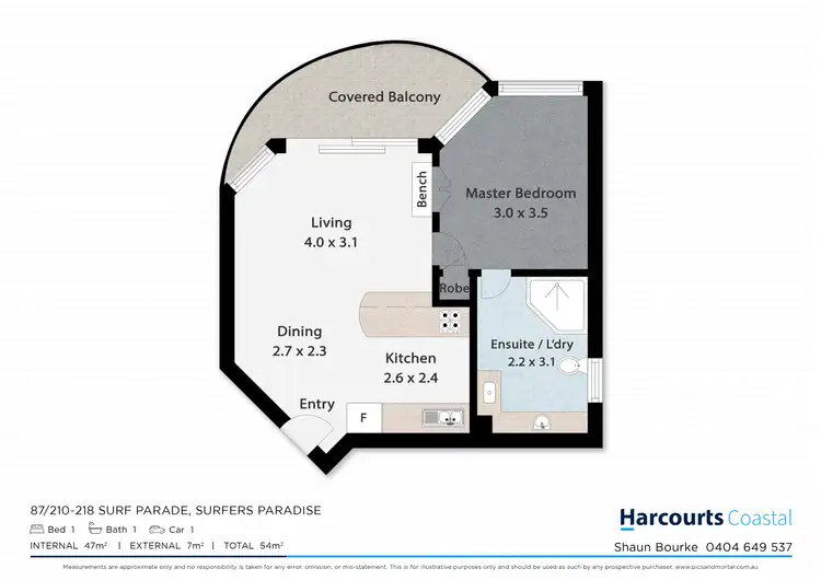 Floorplan of Homely apartment listing, 87/210-218 Surf Parade, Surfers Paradise QLD 4217