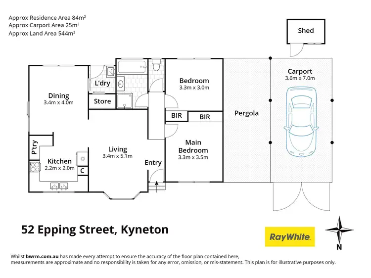 Floorplan of Homely house listing, 52 Epping Street, Kyneton VIC 3444