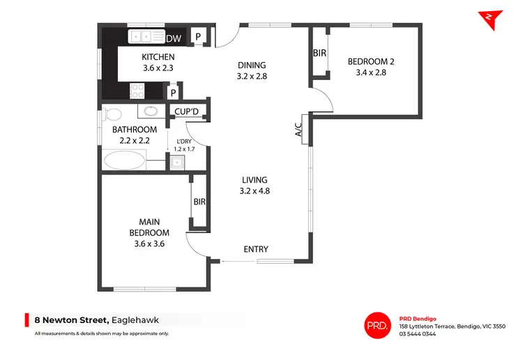 Floorplan of Homely house listing, 8 Newton Street, Eaglehawk VIC 3556