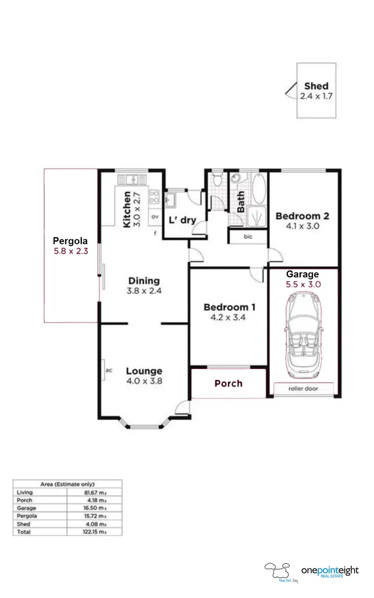 Floorplan of Homely townhouse listing, 8/9 Lelos Street, Hectorville SA 5073