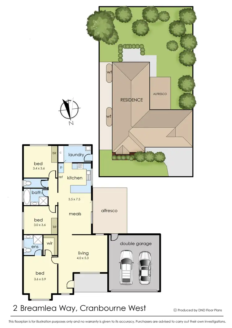 Floorplan of Homely house listing, 2 Breamlea Way, Cranbourne West VIC 3977