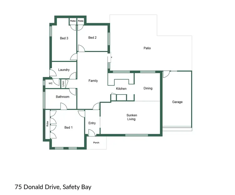 Floorplan of Homely house listing, 75 Donald Drive, Safety Bay WA 6169